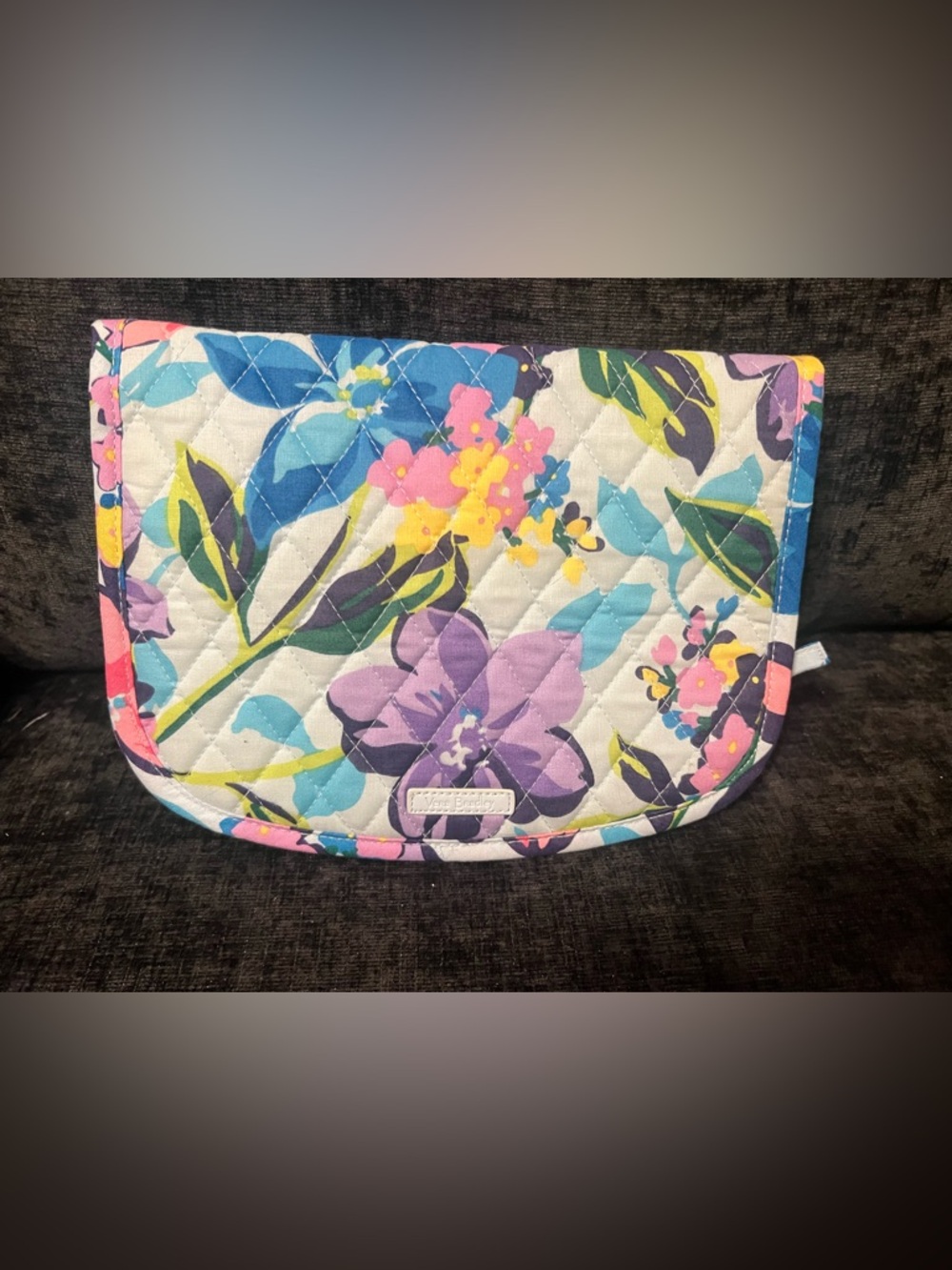 Vera Bradley Quilted Make Up Bag in Blue, Purple, Pink and Yellow New